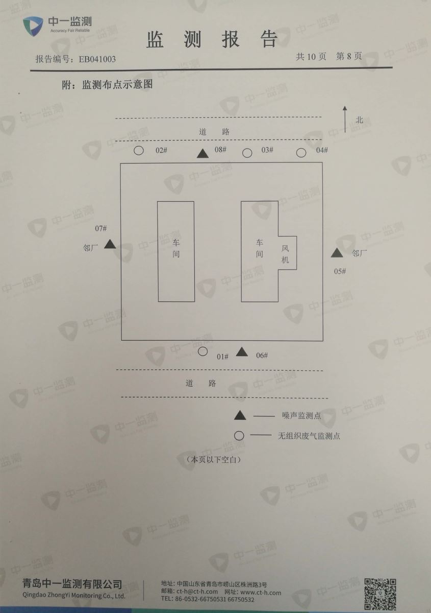 青岛罗美k1体育新材料制造有限公司监测报告（2019年度）(图9)